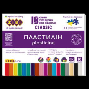 Пластилін ZiBi ZB-6235 18 кольорів