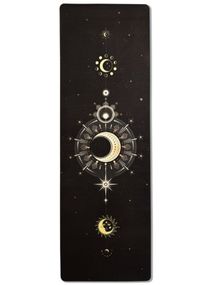 Килимок для йоги EasyFit BlackMoon (замша-каучук) чорний (EF-1926-2)