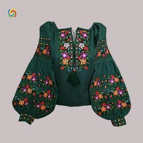 Рубашка	 Украинская 	 вышиванка 	22227089	 цвет  	зелёный	 размер 	L/XL