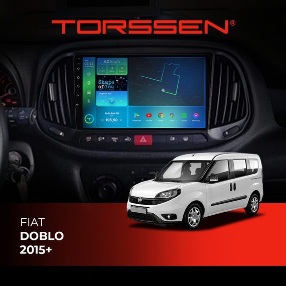 Штатная магнитола Torssen Fiat Doblo 15+ F98256 4G Carplay DSP