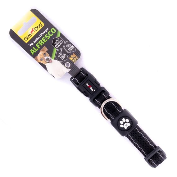 Ошейник для собак GimDog Alfresco, 42-66 см х 3.2 см, черный