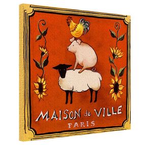 Картина на полотні Maison de ville Paris 50x50 см (H5050_RET019)