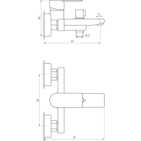 Змішувач для ванни TOPAZ SARDINIA TS 08131-H19N | Зображення 1