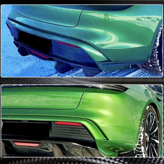 Диффузор заднего бампера (2019-2024 Base SD, Карбон) для Porsche Taycan 2019- гг | Зображення 3