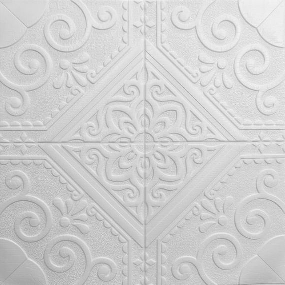 Самоклеюча декоративна стельова стінна 3D панель 700x700x7,5мм (170) Sticker Wall SW-00000250