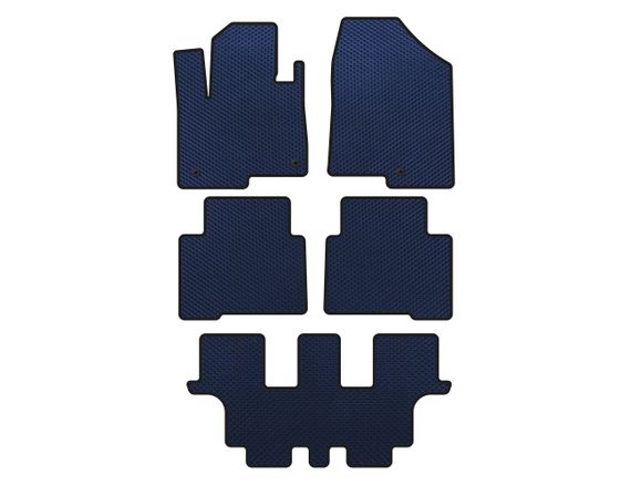 Килимки EVA (3 ряди, для Grand, Синій) для Hyundai Santa Fe 4 2018-2023 рр