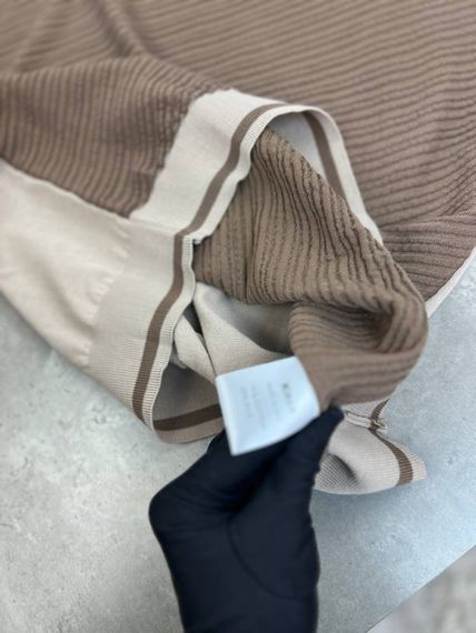 Трикотажне поло Kiton коричневого кольору з коміром f698 | Зображення 5
