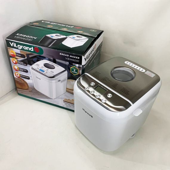 Хлебопечка с функцией подогрева ViLgrand VBM6091 600 Вт, 19 програм, Хлебопечка программы IP-22 | Зображення 4