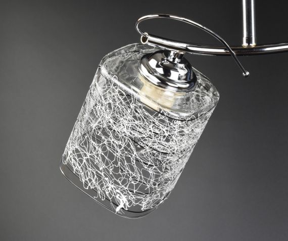 Люстра стельова на 2 лампочки 26069 Хром 25х21х47 см. | Зображення 2