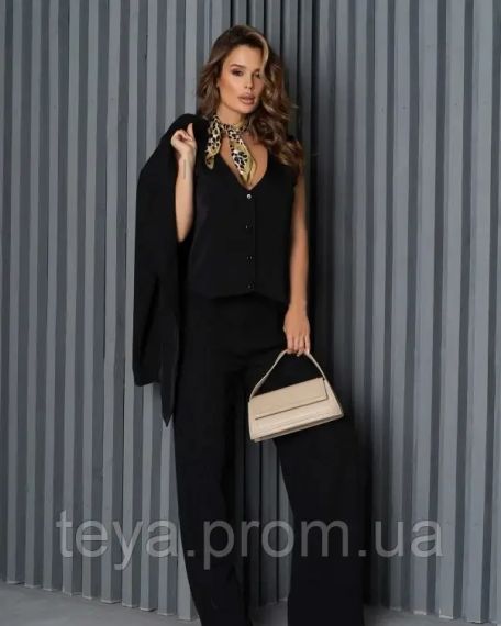 Костюм цвет черный размеры S, L, M, XL, XXL, 3XL FI_008511 | Зображення 3