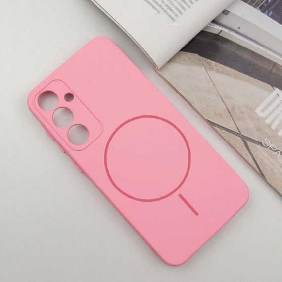 Чехол Silicone Cover Lakshmi Full Camera (AA) with MagFit для Samsung Galaxy S23 FE Розовый / Light pink | Зображення 1