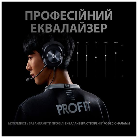 Навушники Logitech G PRO X Gaming Headset BLACK USB (981-000818) | Зображення 6