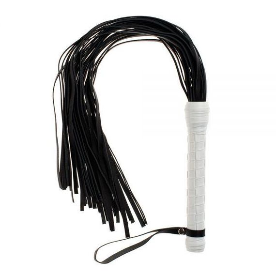 Флогер Premium Leather Flogger, White кожа sexstyle