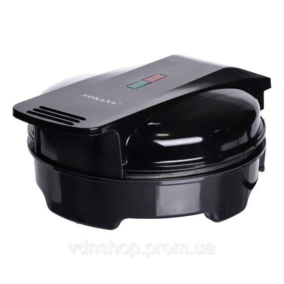 Вафельница для бельгийских вафель с антипригарным покрытием и LED-индикатором 1000 Вт круглая Sokany SK-519 | Зображення 4