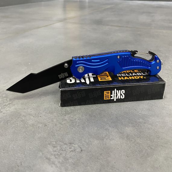 Складаний армійський ніж Skif Plus Lifesaver, колір – Синій, нержавіюча сталь, складаний ніж для військових | Зображення 1