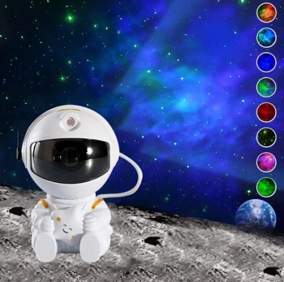 Ночник-проектор звездного неба Astronaut Nebula Projector Mini (HR-F3-white) | Зображення 9