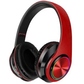 Беспроводные наушники B39, с микрофоном / Накладные bluetooth наушники с подсветкой