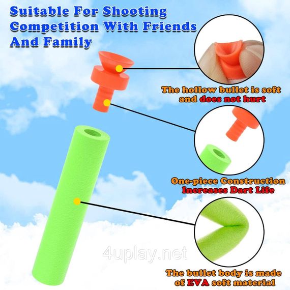 Патроны с присосками для NERF Игрушечные пули стрелы для бластеров Нерф EKIND Suction Darts Zombie Strike 10шт | Зображення 3