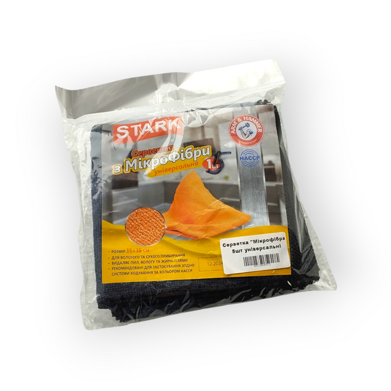 Набір універсальних серветок з мікрофібри ProDom (Україна) — 5 шт., 30х30 см