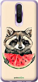 Чохол на Xiaomi Redmi K30 Єнотик з кавуном "4605t-1836-2448"