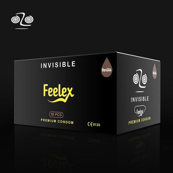 Презервативи ультратонкі Feelex Invisible 0.01 мм презервативи з латексу тонкі контрацептиви набір 10 шт | Зображення 4