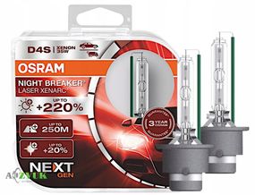 66440XNN-HCB-DUO OSRAM Лампа D4S 35W P32D-5 XENARC NIGHT BREAKER LASER NEXT GEN +220% (заміна 66440X