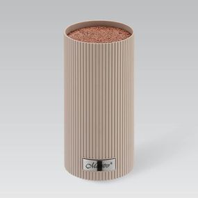 Подставка для ножей Maestro MR-1437-BEIGE универсальная настольная с щеточным наполнителем бежевая