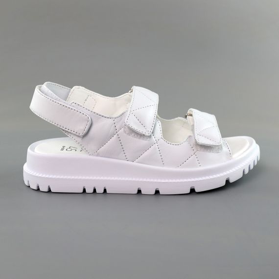 Сандалі жіночі шкіряні 586036 Білі 36 37 38 39 40 41