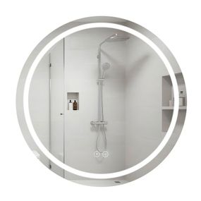 Дзеркало Qtap Mideya R800 з LED-підсвічуванням Touch, з антизапотіванням, димером QT2078NCR8080W