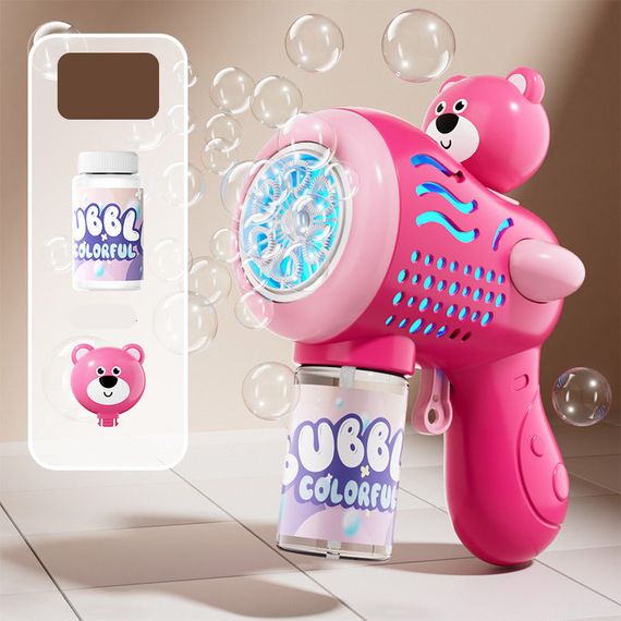 Пістолет з мильними бульбашками H058 Little Bear + bottle 50ml Pink | Зображення 1