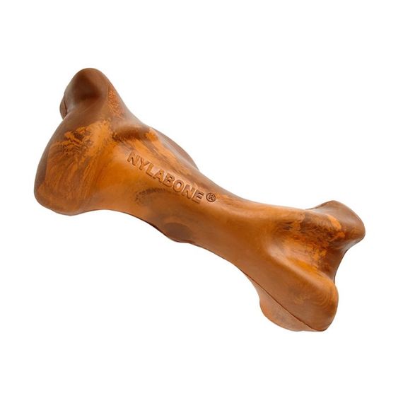 Іграшка для собак зі смаком яловичини Nylabone Strong Chew Rubber Bone Beef With Gravy, 16 см