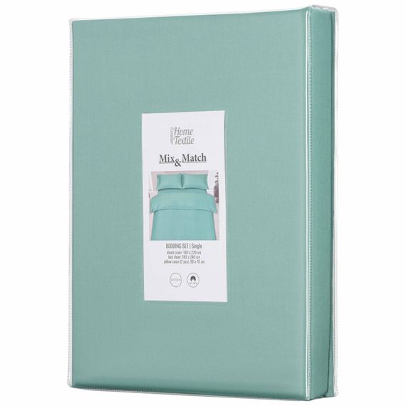 Набір постільної білизни 1,5сп Ardesto Mix&Match, підковдра 160х220см, 100% бавовна, сатин, зелений (ART1622SG) | Зображення 2