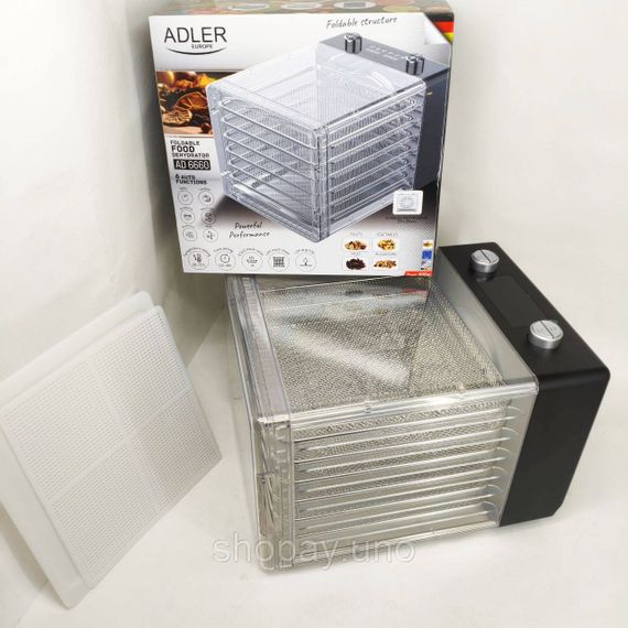 Сушарка для овочів та фруктів Adler AD 6660 600Вт харчовий дегідратор | Зображення 7