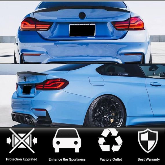Спойлер M4-Style V2 (для F82, Карбон) для BMW 4 серія F-32 2012-2020 рр | Зображення 1