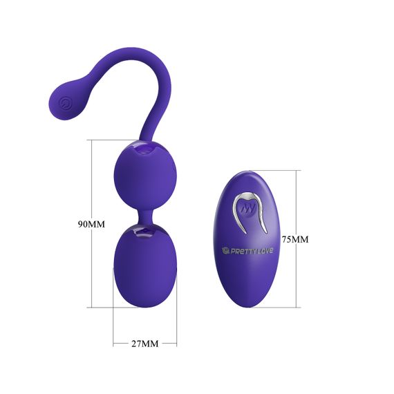 Вагінальні віброкульки - Pretty Love Willie Vibrating Kegel Balls Blue | Зображення 8