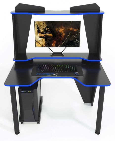 Стол геймерский ZEUS IVAR-3 черныйсиний | Зображення 2