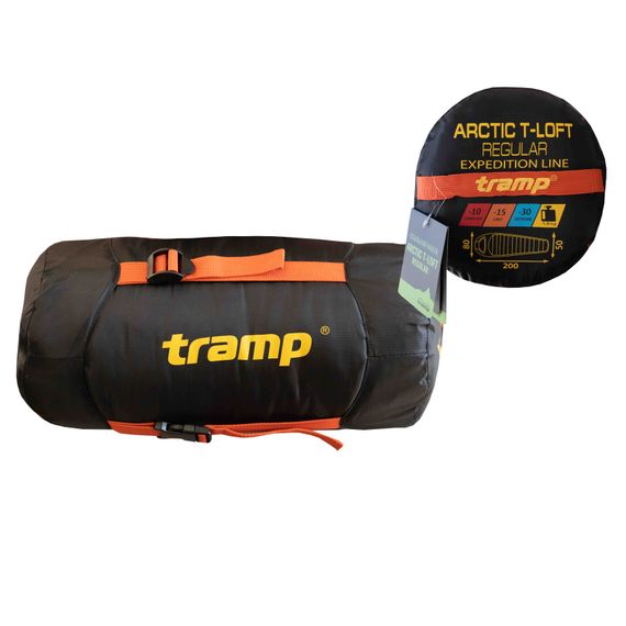 Спальний мішок Tramp Arctic Regular кокон лівий orange/grey 200/80-50 UTRS-048R | Зображення 1