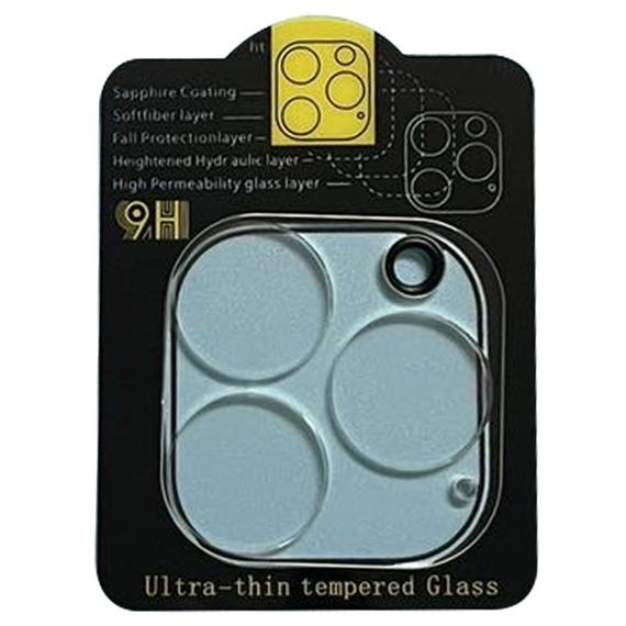 Захисне скло на камеру Full Block (тех.пак) для Apple iPhone 15 Pro (6.1") / 15 Pro Max (6.7")