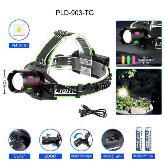 Фонарь налобный PLD-903-TG (white/yellow/white+red) IX-57 | Зображення 1