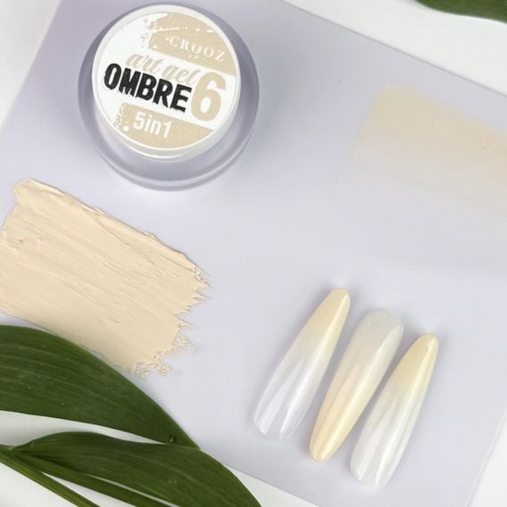 Гель-краска для омбре Crooz Art gel ombre № 06 (кремово-белый) 3мл | Зображення 1