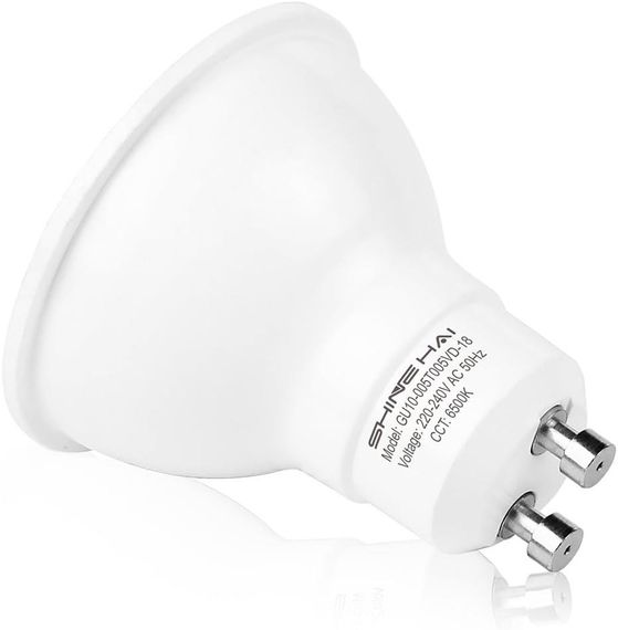 Лампи LED SHINE HAI GU10 5Вт 6500K 350 лм, набір 6 шт, холодне світло, заміна галогену | Зображення 3
