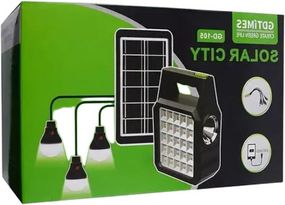 Портативна зарядна станція з сонячною панеллю та 3 LED-лампами XPRO GD-105 (45599-GD 105_510)