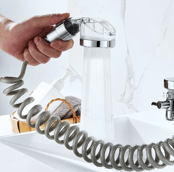 Душевая система на умывальник с турмалином Modified Faucet With external Shower | Зображення 3