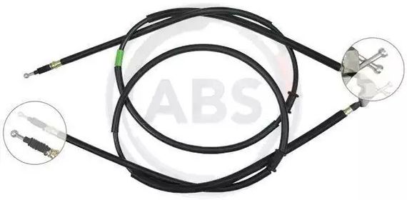 Трос ручного гальма задній Astra H SW 04- (диск) (1735/1550+1760/1580), ABS (K12815)