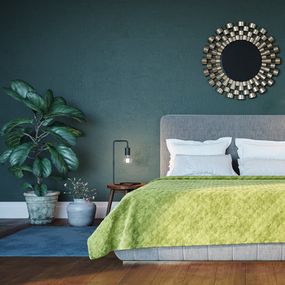 Покривало двоспальне ТЕП Velour Ромб прямий 4-00516-21933 180х240 см салатовий