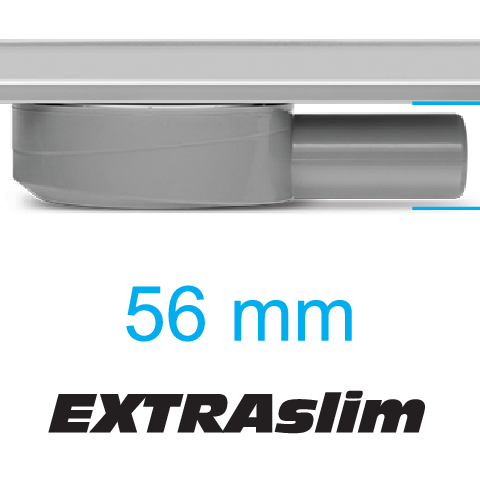 Трап напольный линейный 80х3х7 см SLIM BLACK нержавейка FALA-71638 | Зображення 6
