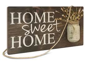 Табличка / постер  ( дерево) "HOME  SWEET HOME "  декор 20*10 см