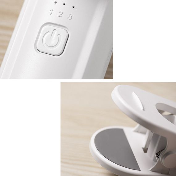 Портативний вентилятор K37 з затискачем 2000mAh White | Зображення 7