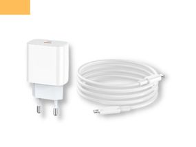 Мережевий зарядний пристрій блок живлення для телефону та планшета XPRO L77 PD20W Type-C to Lightning білий (21689-01)