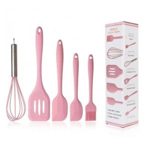 Набір кухонного приладдя 5 предметів Рожевий